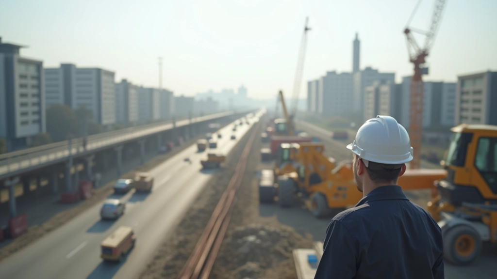 Baustelle mit modernen Infrastrukturprojekten in einem deutschen Bundesland